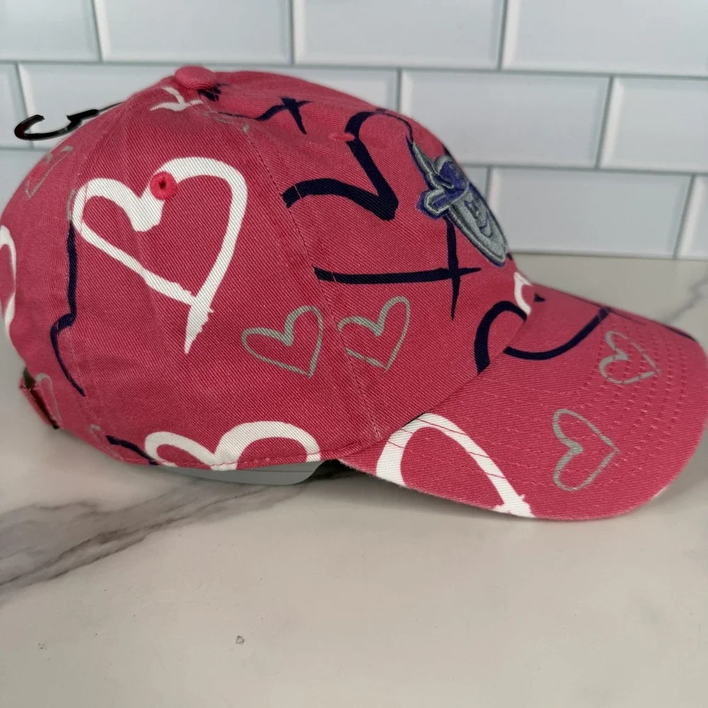 Fort Wayne Tincaps Hat Cap Strap Back Youth Pink MLB Baseball Hearts All Over 47